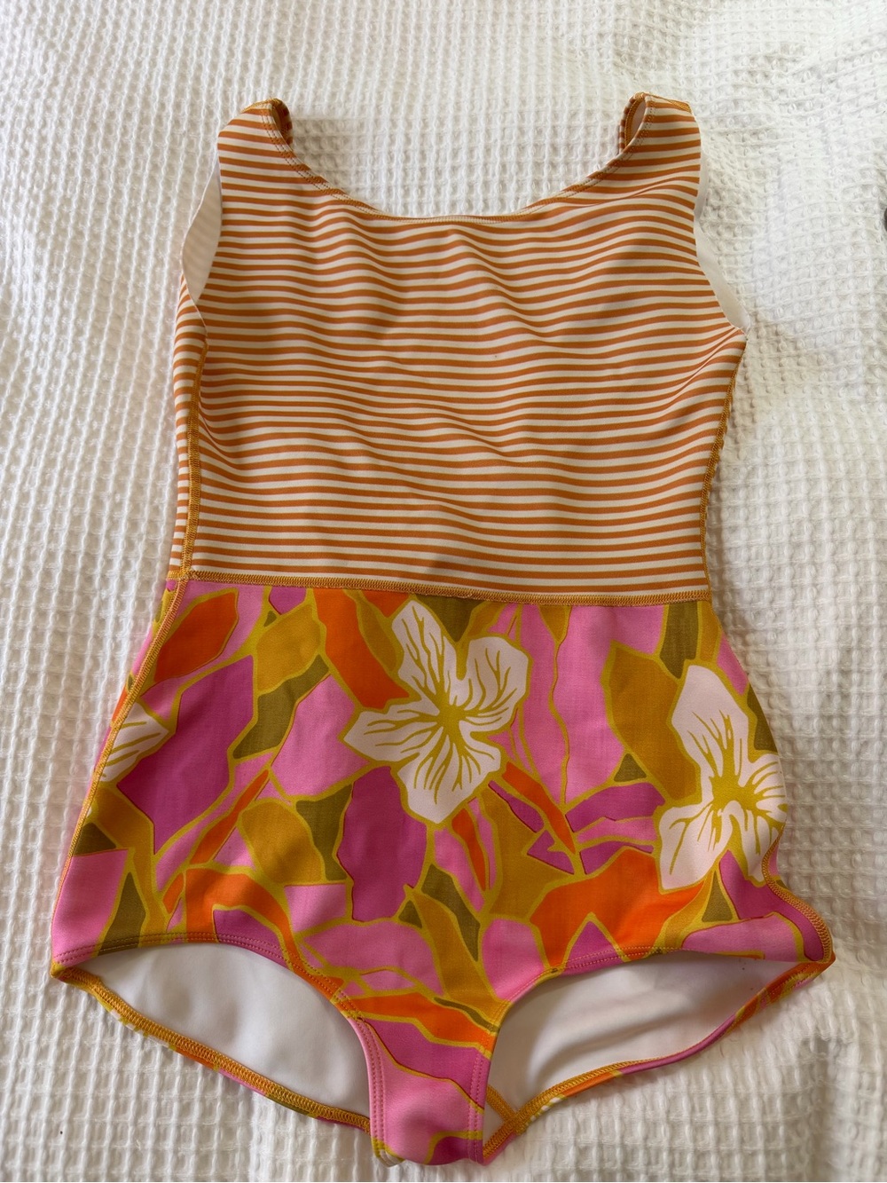 Seea One-Piece Swimsuit - Orange, Pink, Yellow Floral